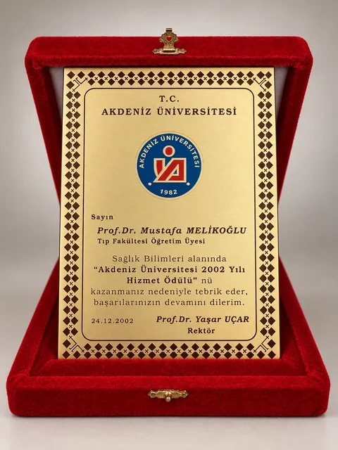 Akdeniz Üniversitesi Hizmet Ödülü